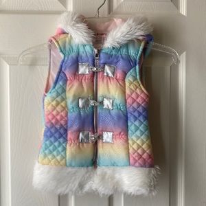 Rainbow hooded Vest